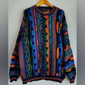 Coogi Style Cotton Traders High Quality 3D Knit Sweater Mens 2XL New Condition
